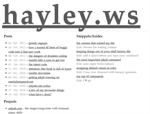 Tablet Screenshot of hayley.ws